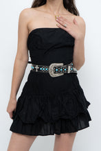 Load image into Gallery viewer, Vintage x FRENCH CONNECTION x Black Strapless Pleated Cotton Mini Dress (M)