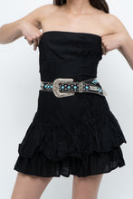 Load image into Gallery viewer, Vintage x FRENCH CONNECTION x Black Strapless Pleated Cotton Mini Dress (M)