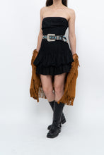 Load image into Gallery viewer, Vintage x FRENCH CONNECTION x Black Strapless Pleated Cotton Mini Dress (M)