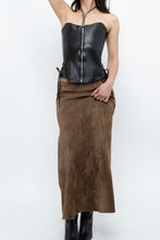 Load image into Gallery viewer, Vintage x Brown Suede Midi Skirt (S, M)