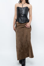 Load image into Gallery viewer, Vintage x Brown Suede Midi Skirt (S, M)