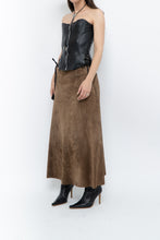 Load image into Gallery viewer, Vintage x Brown Suede Midi Skirt (S, M)