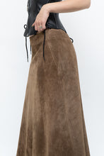 Load image into Gallery viewer, Vintage x Brown Suede Midi Skirt (S, M)
