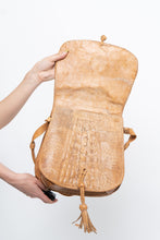 Load image into Gallery viewer, Vintage x 80S Genuine Croc Faded Leather Crossbody
