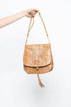 Load image into Gallery viewer, Vintage x 80S Genuine Croc Faded Leather Crossbody