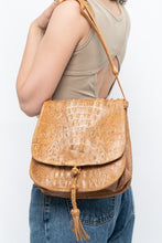 Load image into Gallery viewer, Vintage x 80S Genuine Croc Faded Leather Crossbody