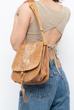 Load image into Gallery viewer, Vintage x 80S Genuine Croc Faded Leather Crossbody