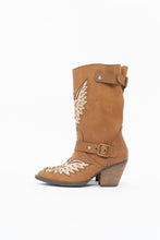 Load image into Gallery viewer, Modern x MOJO MOXY Brown Eagle Faux Leather Embroidered Cowboy Boot (8-9W)
