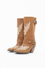 Load image into Gallery viewer, Modern x MOJO MOXY Brown Eagle Faux Leather Embroidered Cowboy Boot (8-9W)