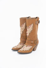 Load image into Gallery viewer, Modern x MOJO MOXY Brown Eagle Faux Leather Embroidered Cowboy Boot (8-9W)