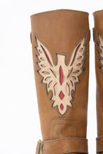 Load image into Gallery viewer, Modern x MOJO MOXY Brown Eagle Faux Leather Embroidered Cowboy Boot (8-9W)