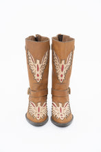 Load image into Gallery viewer, Modern x MOJO MOXY Brown Eagle Faux Leather Embroidered Cowboy Boot (8-9W)