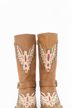 Load image into Gallery viewer, Modern x MOJO MOXY Brown Eagle Faux Leather Embroidered Cowboy Boot (8-9W)