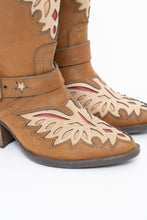 Load image into Gallery viewer, Modern x MOJO MOXY Brown Eagle Faux Leather Embroidered Cowboy Boot (8-9W)
