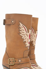 Load image into Gallery viewer, Modern x MOJO MOXY Brown Eagle Faux Leather Embroidered Cowboy Boot (8-9W)