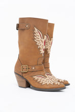 Load image into Gallery viewer, Modern x MOJO MOXY Brown Eagle Faux Leather Embroidered Cowboy Boot (8-9W)