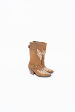 Load image into Gallery viewer, Modern x MOJO MOXY Brown Eagle Faux Leather Embroidered Cowboy Boot (8-9W)