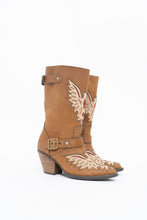 Load image into Gallery viewer, Modern x MOJO MOXY Brown Eagle Faux Leather Embroidered Cowboy Boot (8-9W)