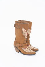 Load image into Gallery viewer, Modern x MOJO MOXY Brown Eagle Faux Leather Embroidered Cowboy Boot (8-9W)