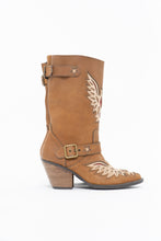Load image into Gallery viewer, Modern x MOJO MOXY Brown Eagle Faux Leather Embroidered Cowboy Boot (8-9W)