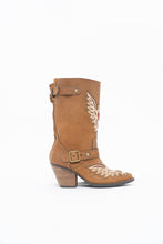 Load image into Gallery viewer, Modern x MOJO MOXY Brown Eagle Faux Leather Embroidered Cowboy Boot (8-9W)