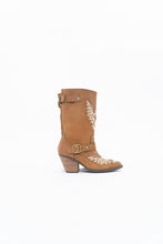 Load image into Gallery viewer, Modern x MOJO MOXY Brown Eagle Faux Leather Embroidered Cowboy Boot (8-9W)