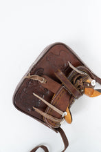 Load image into Gallery viewer, Vintage x Brown Leather Embossed Saddle Purse
