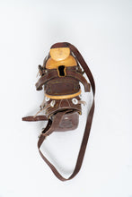 Load image into Gallery viewer, Vintage x Brown Leather Embossed Saddle Purse