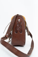 Load image into Gallery viewer, Vintage x Brown Leather Embossed Saddle Purse