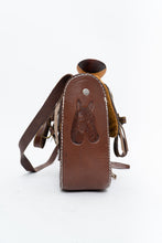 Load image into Gallery viewer, Vintage x Brown Leather Embossed Saddle Purse