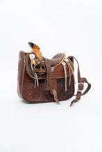 Load image into Gallery viewer, Vintage x Brown Leather Embossed Saddle Purse