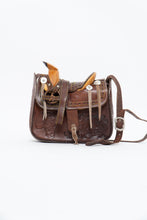 Load image into Gallery viewer, Vintage x Brown Leather Embossed Saddle Purse