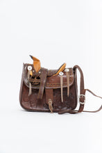 Load image into Gallery viewer, Vintage x Brown Leather Embossed Saddle Purse
