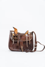 Load image into Gallery viewer, Vintage x Brown Leather Embossed Saddle Purse
