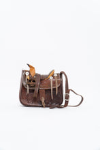 Load image into Gallery viewer, Vintage x Brown Leather Embossed Saddle Purse