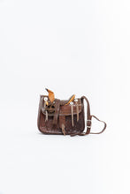 Load image into Gallery viewer, Vintage x Brown Leather Embossed Saddle Purse