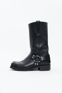 FRYE x Black Leather Harness Boot (8.5M, 9.5W)