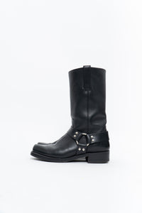 FRYE x Black Leather Harness Boot (8.5M, 9.5W)