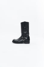 Load image into Gallery viewer, FRYE x Black Leather Harness Boot (8.5M, 9.5W)