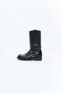 FRYE x Black Leather Harness Boot (8.5M, 9.5W)