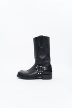 Load image into Gallery viewer, FRYE x Black Leather Harness Boot (8.5M, 9.5W)