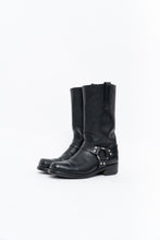Load image into Gallery viewer, FRYE x Black Leather Harness Boot (8.5M, 9.5W)