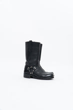 Load image into Gallery viewer, FRYE x Black Leather Harness Boot (8.5M, 9.5W)
