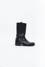 Load image into Gallery viewer, FRYE x Black Leather Harness Boot (8.5M, 9.5W)