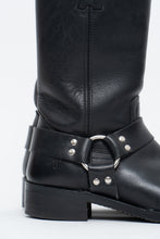 Load image into Gallery viewer, FRYE x Black Leather Harness Boot (8.5M, 9.5W)