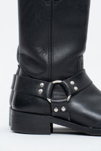 Load image into Gallery viewer, FRYE x Black Leather Harness Boot (8.5M, 9.5W)
