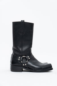 FRYE x Black Leather Harness Boot (8.5M, 9.5W)