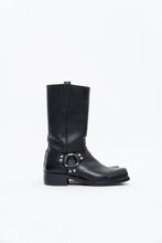 Load image into Gallery viewer, FRYE x Black Leather Harness Boot (8.5M, 9.5W)