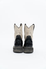 Load image into Gallery viewer, Vintage x ARIAT Fat Baby Black, White Leather Cowboy Boot (7.5W)