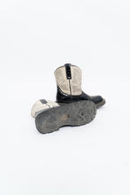 Load image into Gallery viewer, Vintage x ARIAT Fat Baby Black, White Leather Cowboy Boot (7.5W)